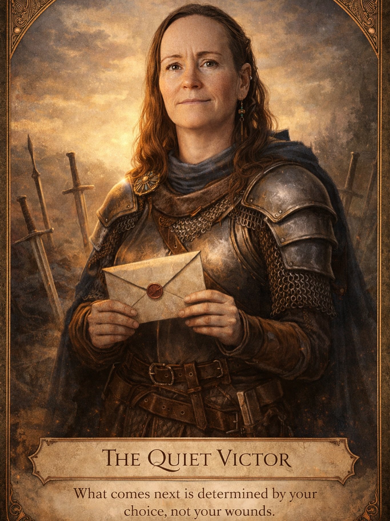 Thank you to the amazing Annie @seidrkatts_oracles for creating this beautiful card for me. And the reading was absolutely incredible 🙏🏻💜

A summary ⬇️

The Quiet Victor represents a woman who has survived deep, often unseen battles and no longer 