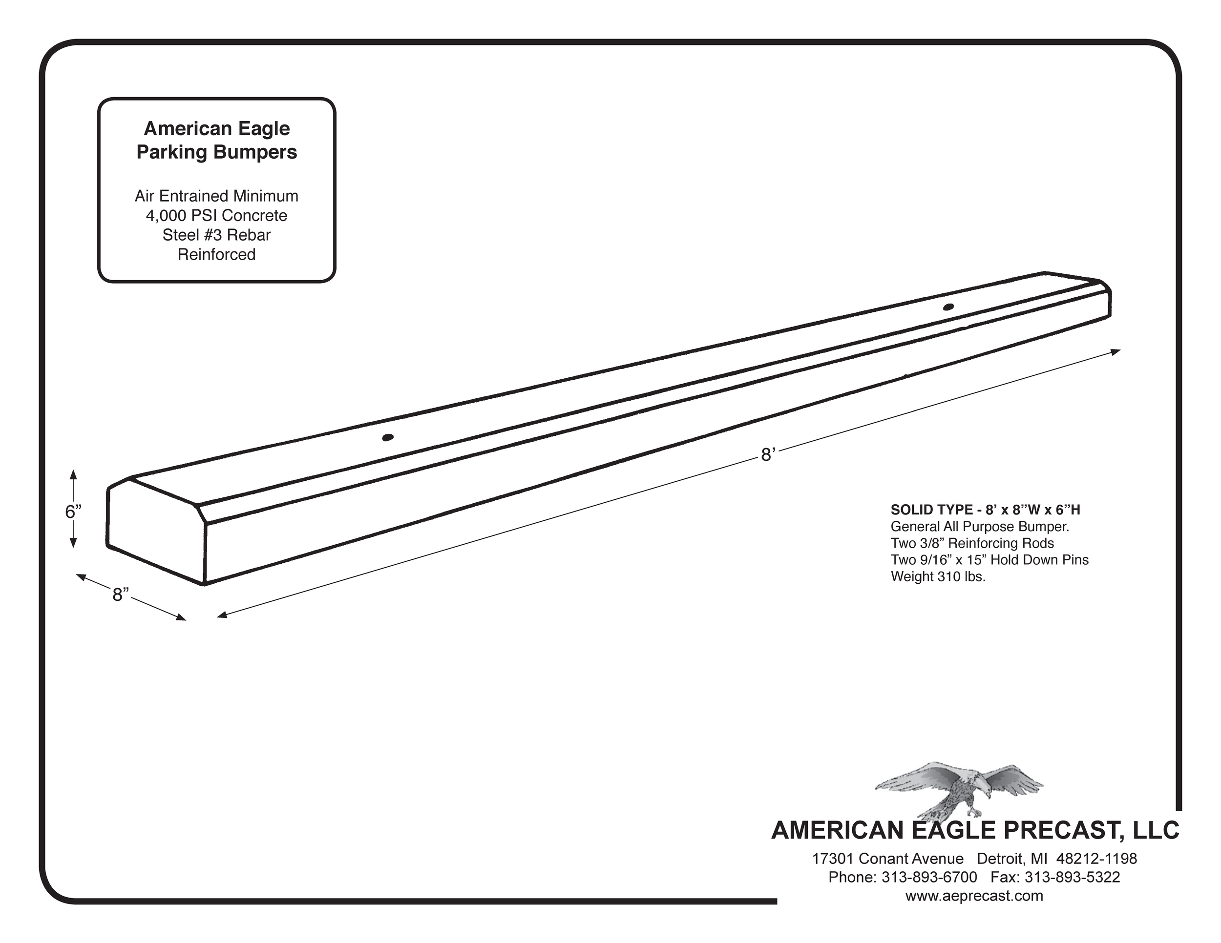 CURBO Parking Curbs, 5 Star quality, Amish made in America!