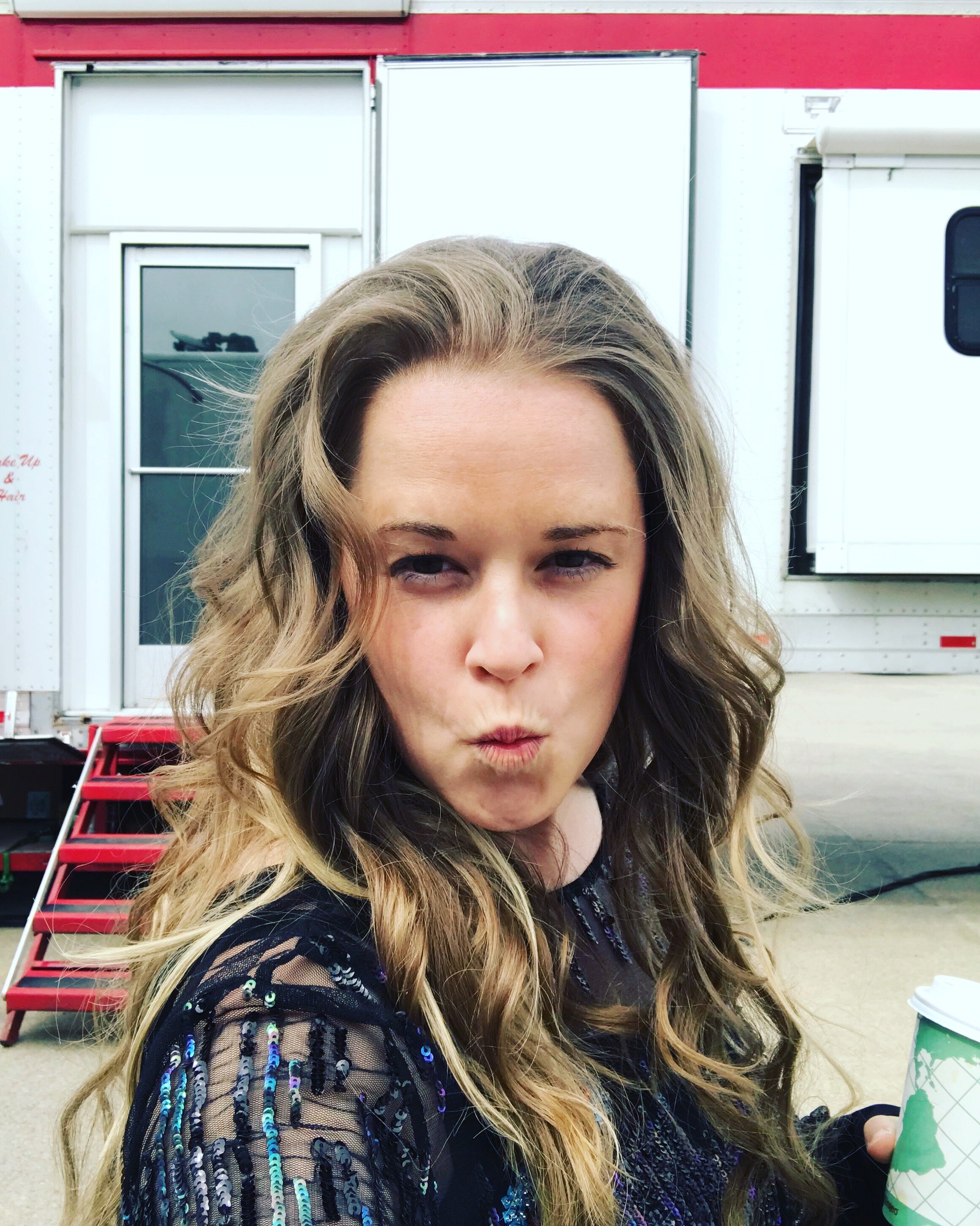 On set of ABC/CMT Nashville , Season 6, 2018.