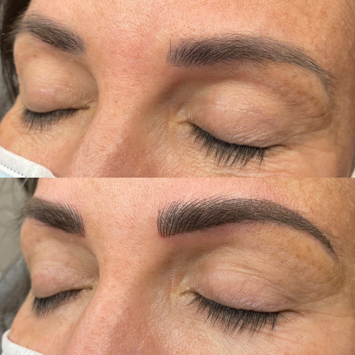 Simply refreshed these brows that were previously tatted ✨
.
(not by me) We did some color correction as the previous work had turned blue/grey, and we lifted the arch to open her eyes more.