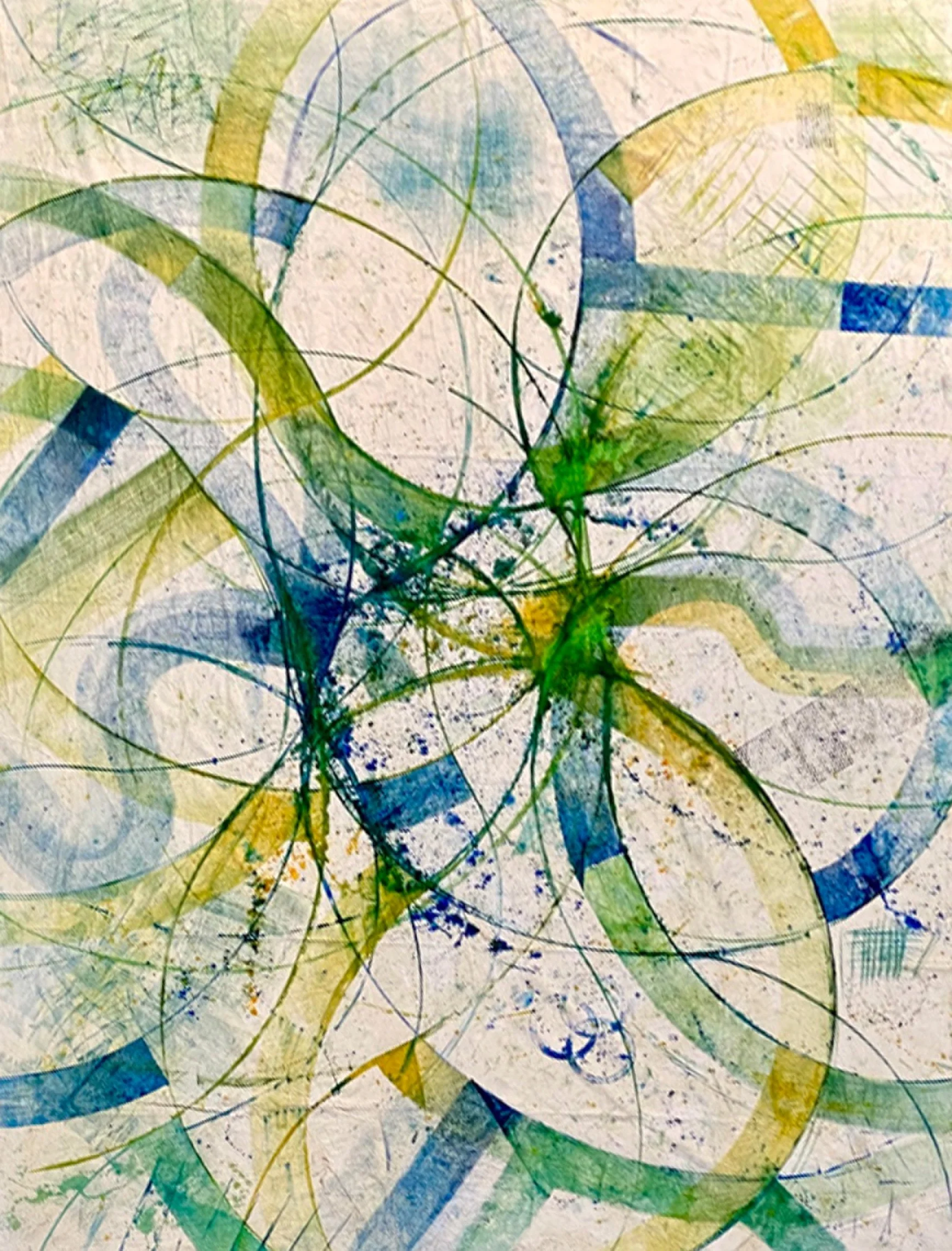  Yellow And Green Born  7.18.2020  Dye on canvas  144 x 216 inches 