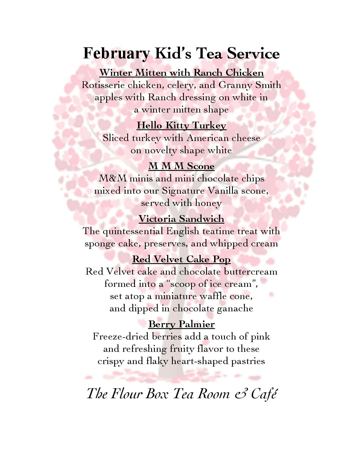 English Tea Service — the Flour Box Tearoom & Cafe