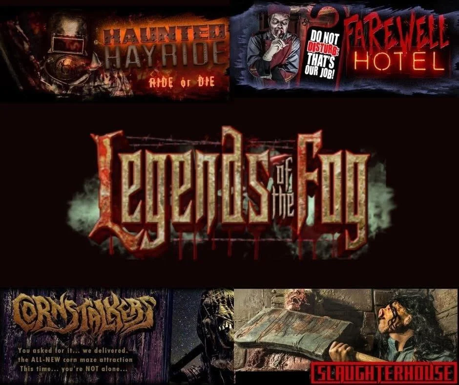 **Contest Time!**'
Legends of the Fog has been awarded Best Maryland Haunted Attraction, 5th year in a row! 

This means so much to our Scream Team - but we want to know what attraction YOU are most looking to experience: 
Legendary Haunted Hayride 

