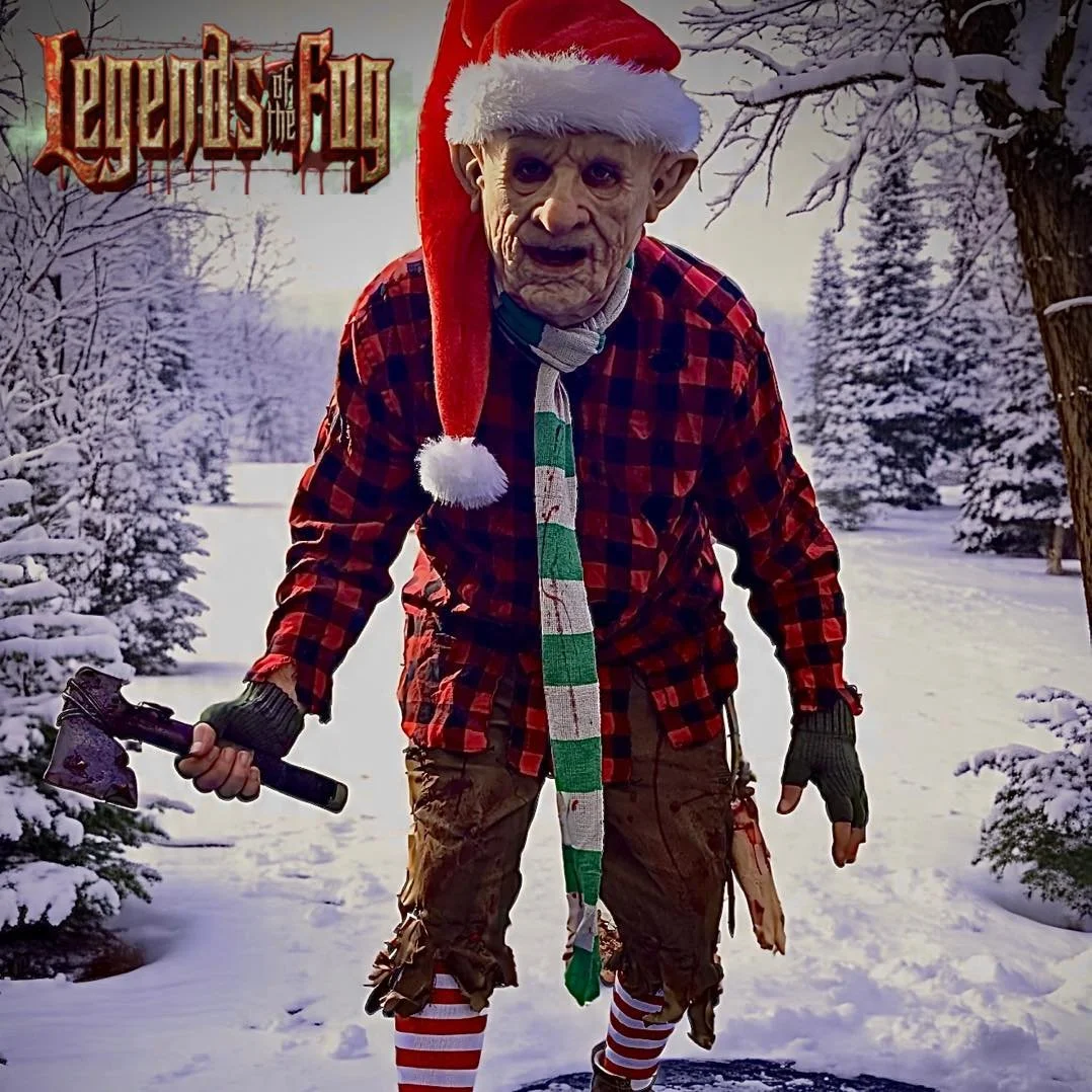 He sees you when you&rsquo;re sleeping,
He knows when you&rsquo;re awake&hellip;

Season&rsquo;s Screamings 
from Legends of the Fog