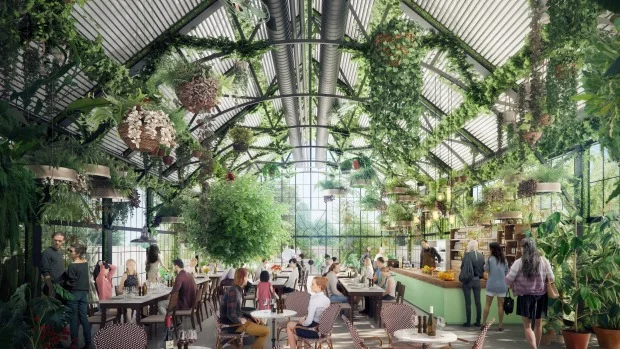 Artist's impression of the sustainable shopping center and urban farm planned for the former Burwood Brickworks site.&nbsp;Photo: Supplied
