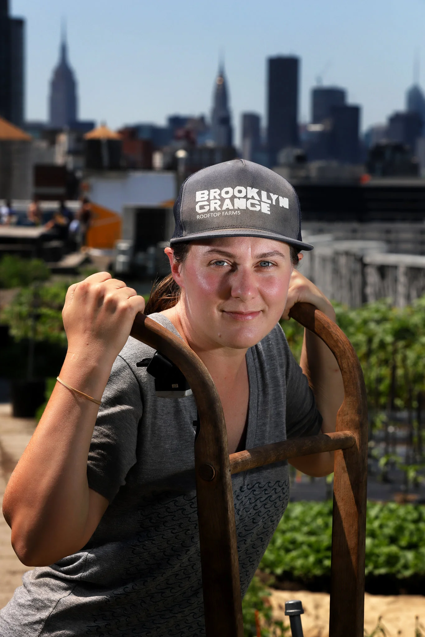 Liz Dowd, 33, of Brooklyn, is a farm manager for Brooklyn Grange.CreditRick Loomis for The New York Times