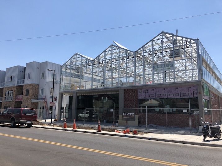 Bisnow/Margaret Jackson The greenhouse at S*Park will provide produce to residents and nearby restaurants.
