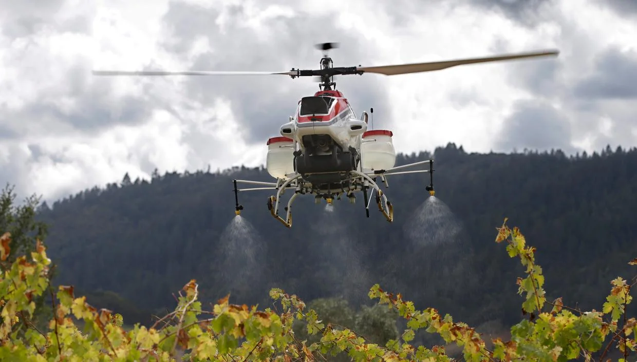 AP PHOTO/RICH PEDRONCELLI Farmers have already been using drones to spray crops for years—what tech will come next?