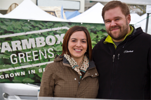Farmbox Greens General Manager Dan Albert with his wife Lindsay Sidlauskas