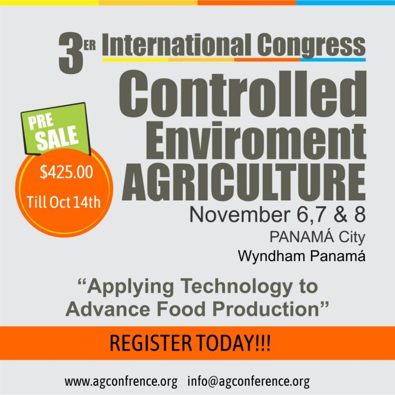 3rd International Congress of Controlled Environment Agriculture Event, Held From 06-08 November 2019 Republic of Panama