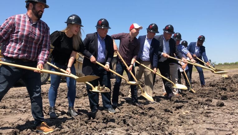 California-based company Iron Ox held a groundbreaking ceremony for its new Lockhart facility in partnership with the Economic Development Corporation of Lockhart.&nbsp;(City of Lockhart)