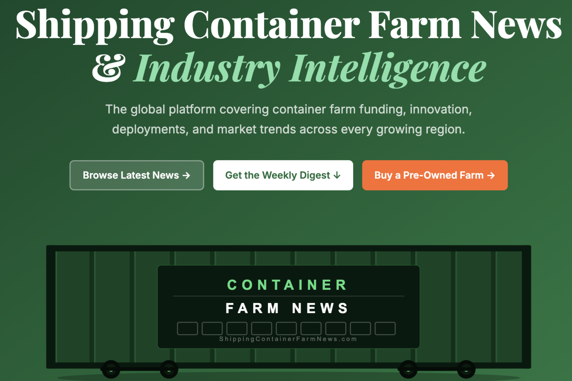 The Latest Shipping Container Farming News