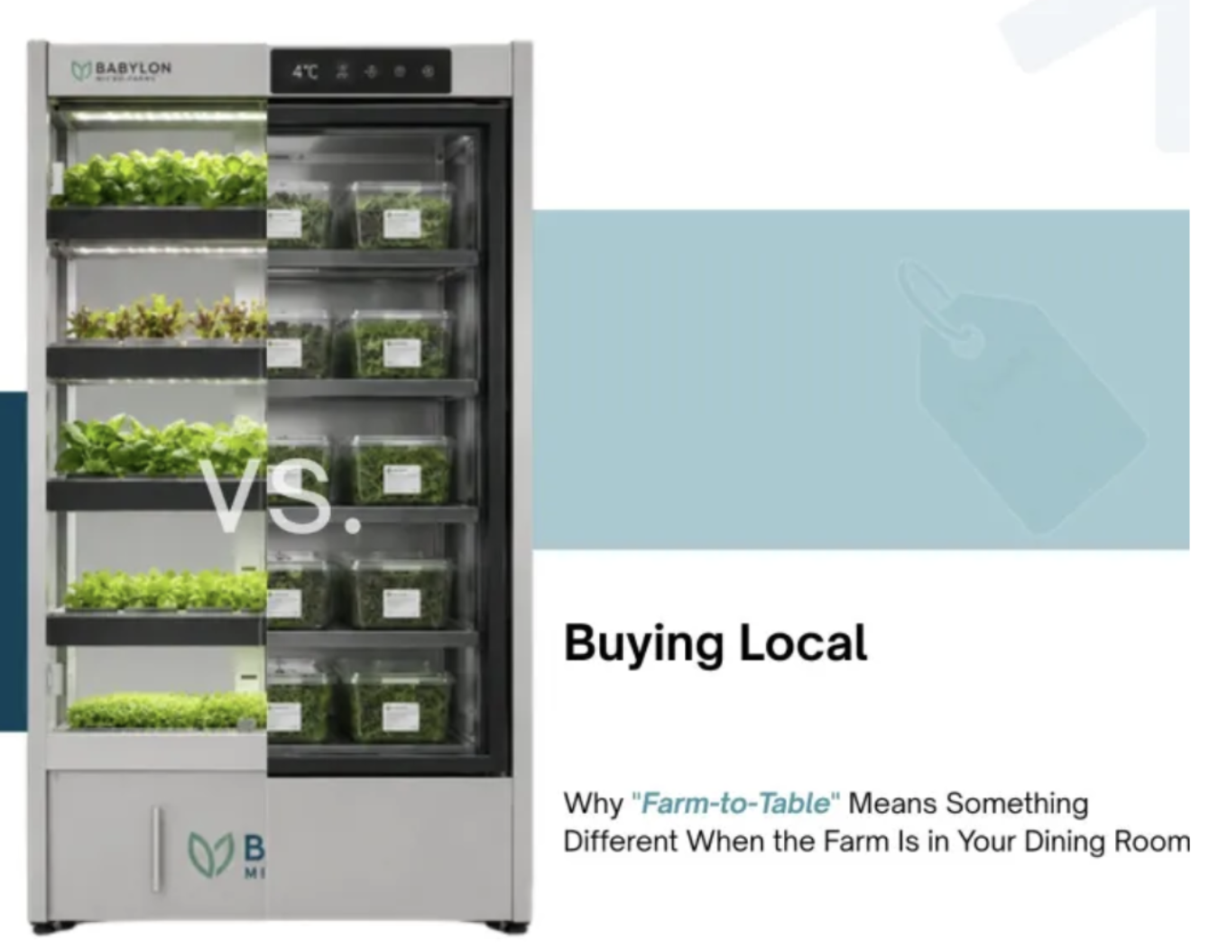 Babylon Micro-Farms vs. Buying Local: Why “Farm-to-Table” Means Something Different When the Farm Is in Your Dining Room