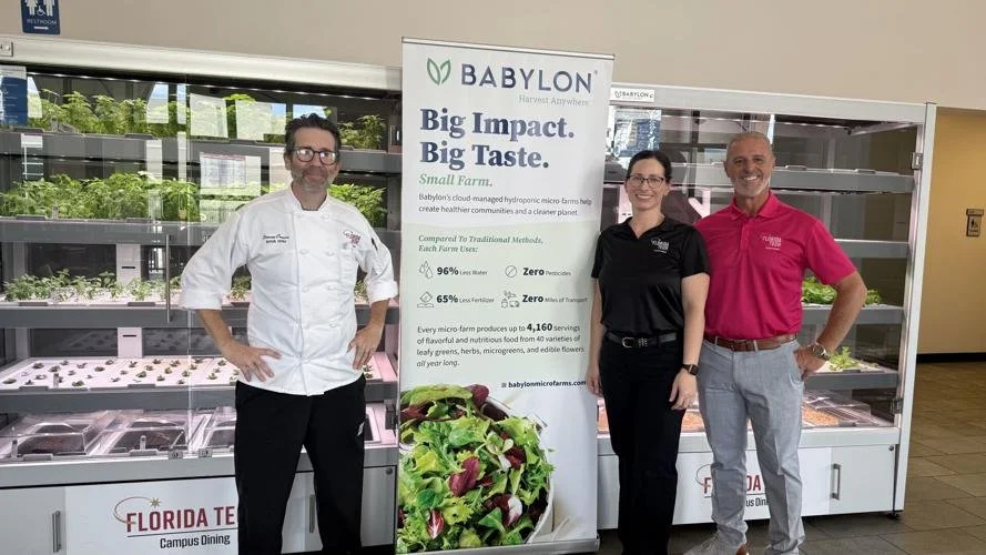 USA - A Farm in Panther Dining Hall? Hydroponic Gardens Grow Fresh Produce at Florida Tech