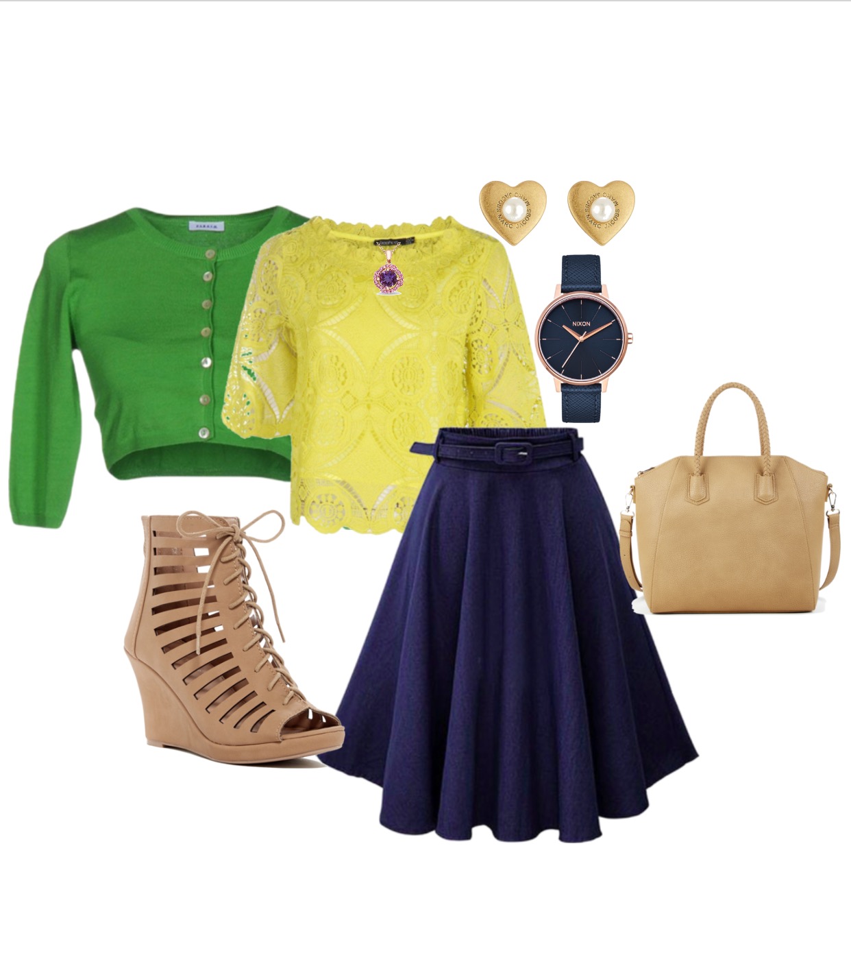 Jenny is a mother of 2 teenage girls. She loves jewelry but never wears it. Jenny explained that she has gotten use to wearing khakis and jeans everywhere. We decided to create her a transitional look one that can be worn at work, church, or on a date. We incorporated Jenny's favorite colors (blue, green, yellow, and purple) to show how to pair multiple colors tastefully. 