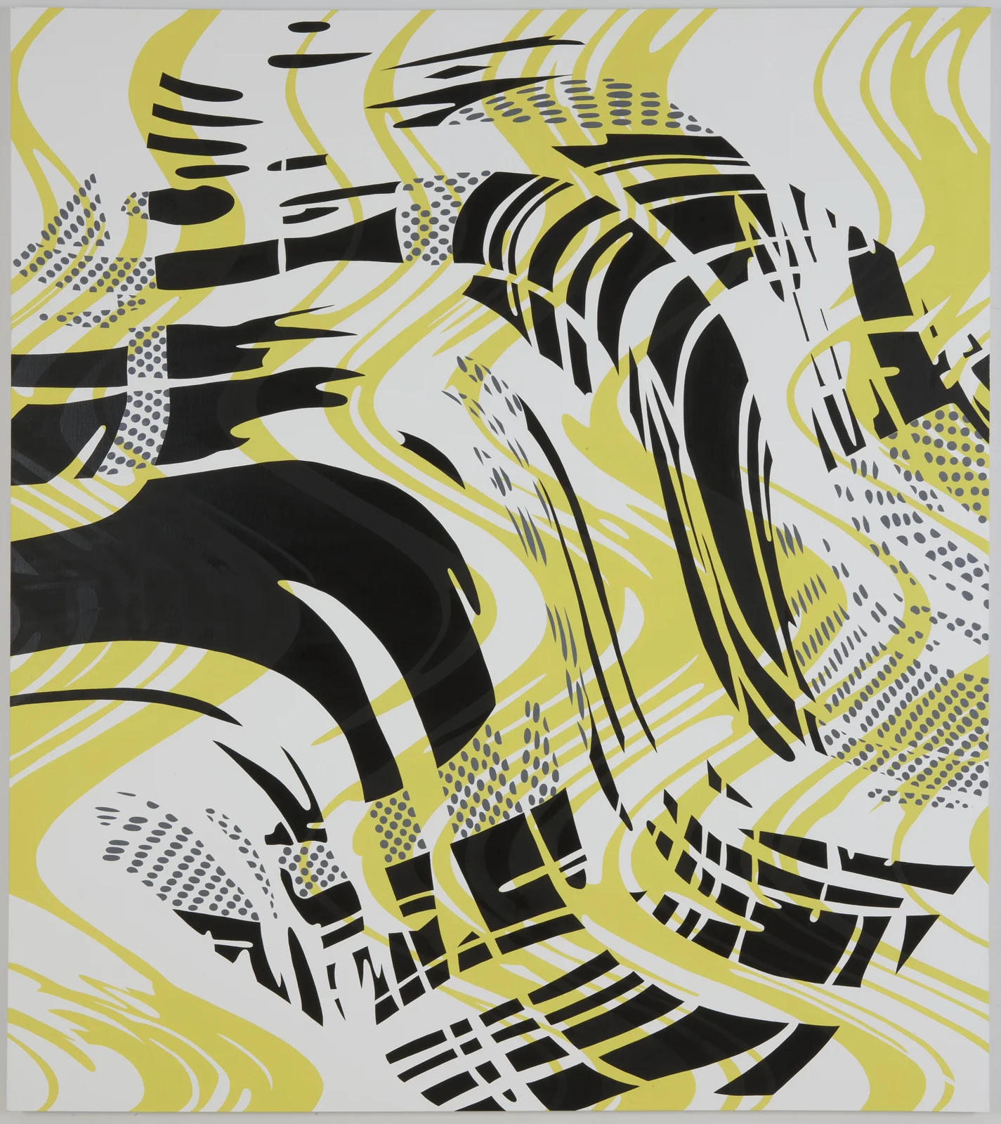 COMPOSED DISSARY , 2011, Oil and acrylic on linen, 80" x 70"