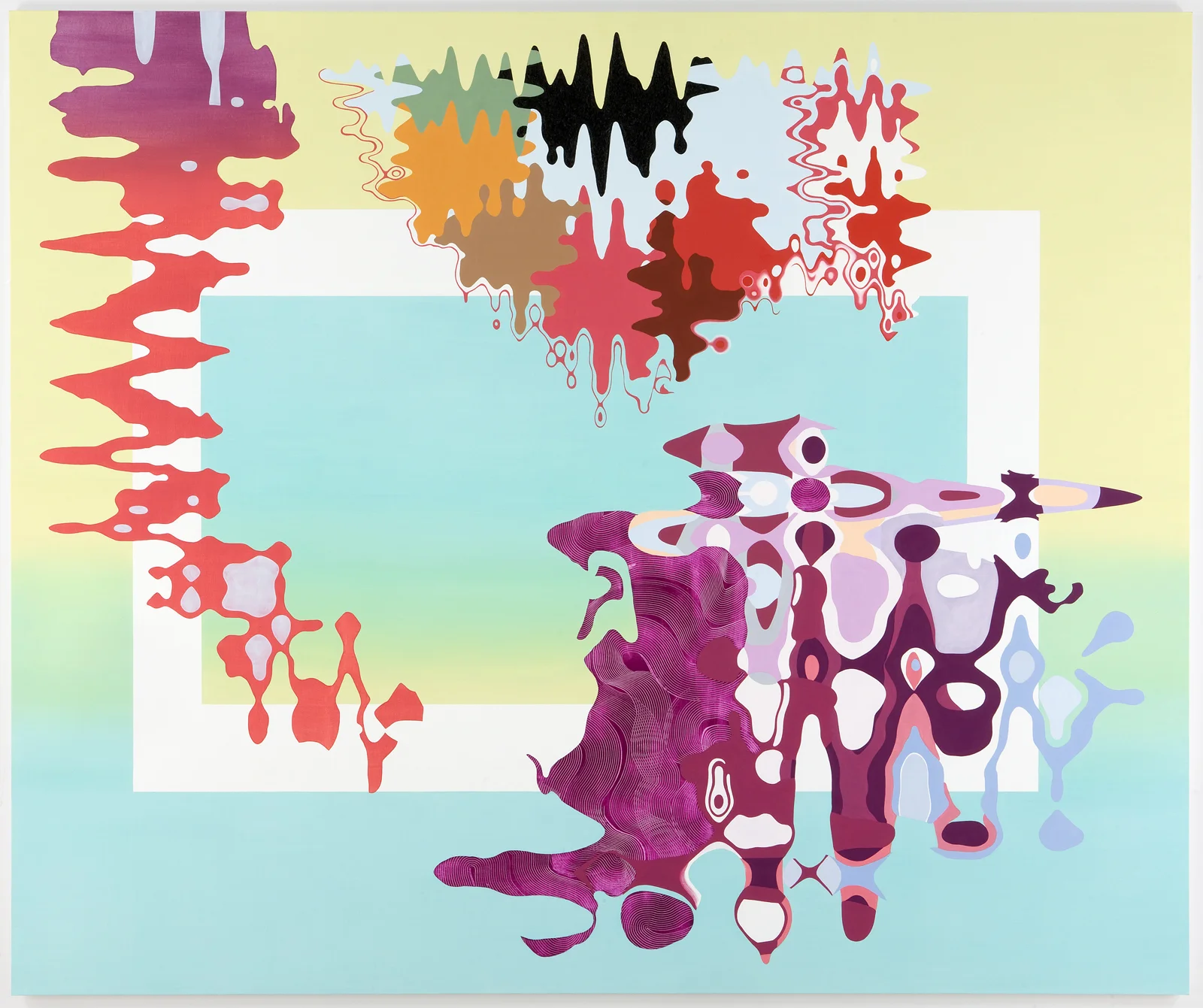 PROVOCATIVE PLEASURE , 2008, Oil on linen, 75" x 90"