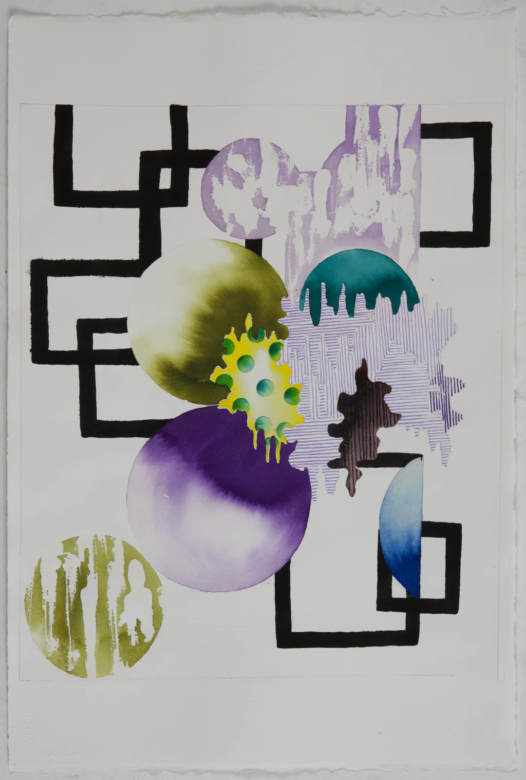 UNTITLED 4 , 2011, Ink and gouache on paper, 22.5" x 15"