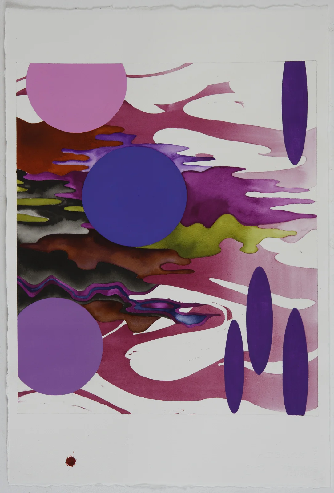UNTITLED 5 , 2011, Ink and gouache on paper, 22.5" x 15"