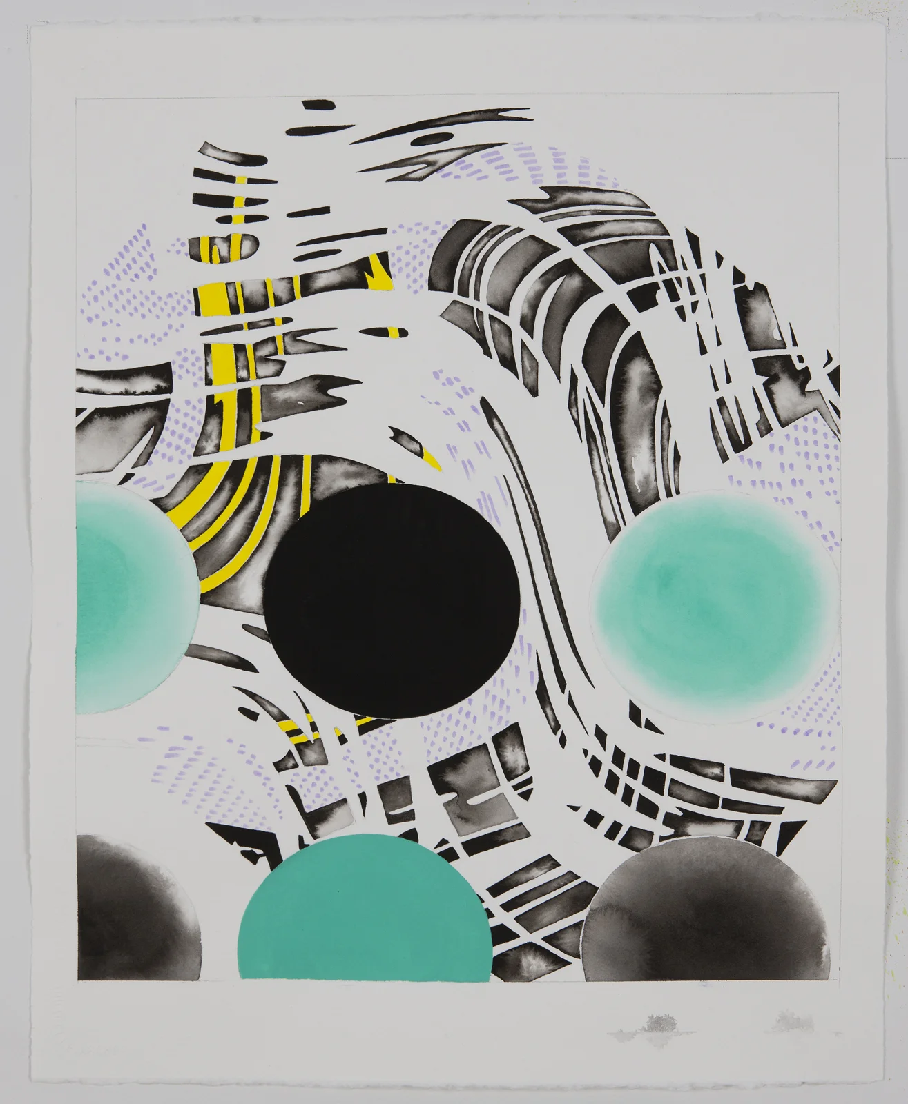 UNTITLED 9 , 2011, Ink and gouache on paper, 22.5" x 15"