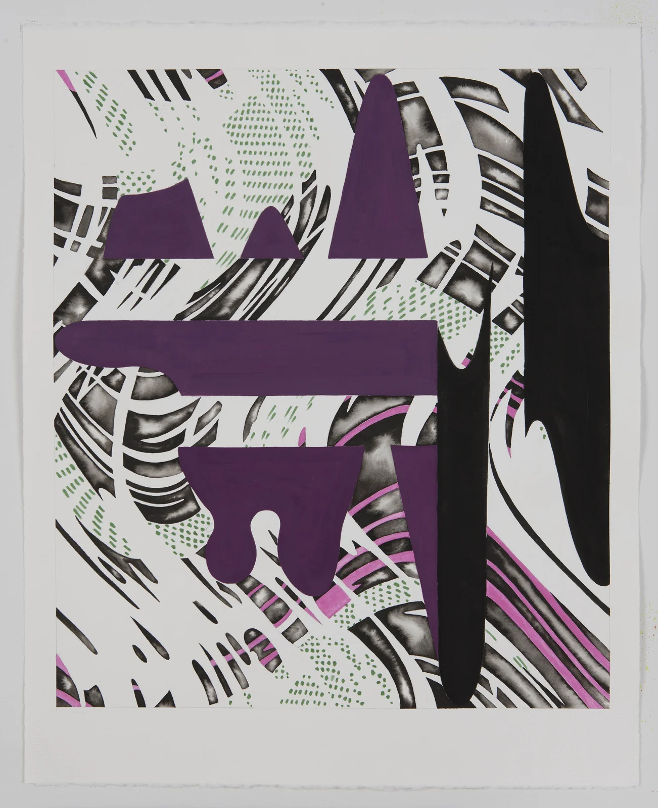 UNTITLED 8 , 2011, Ink and gouache on paper, 22.5" x 15"