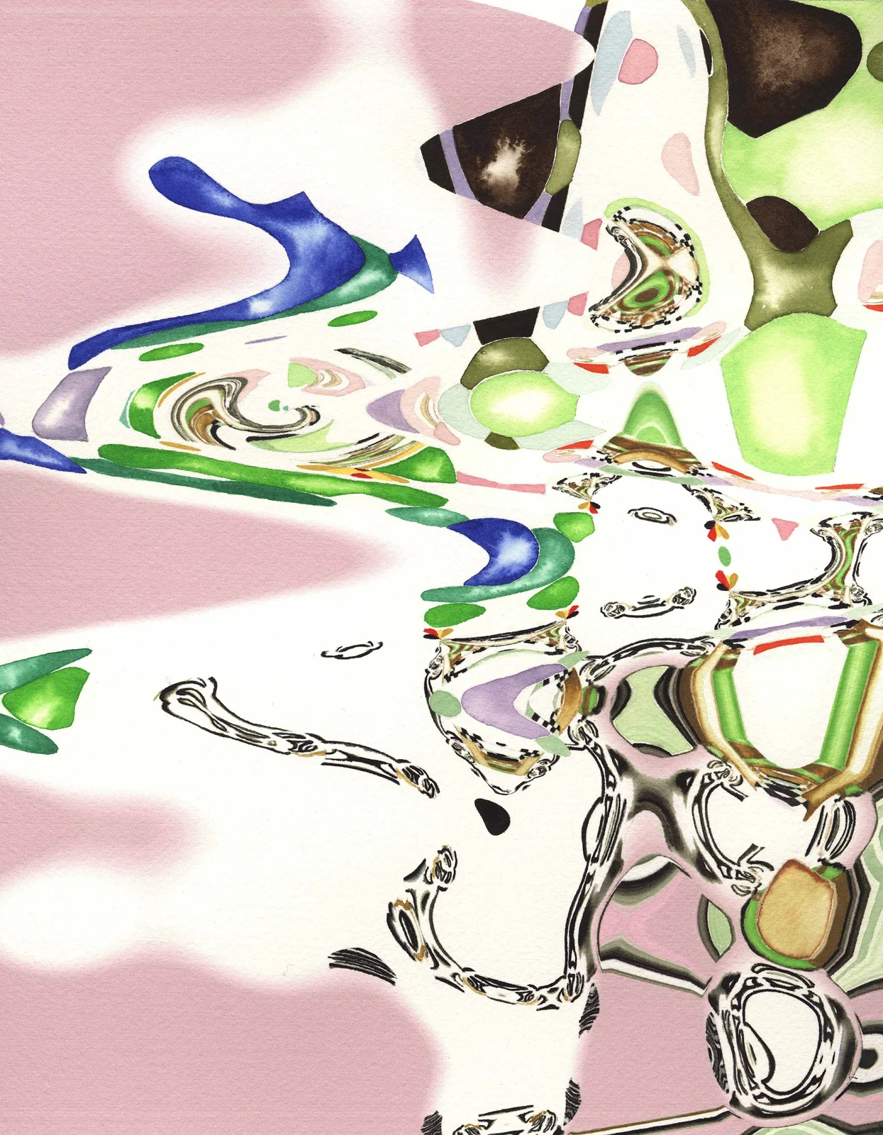 UNTITLED , 2003, Watercolor on paper, 16" x 12"