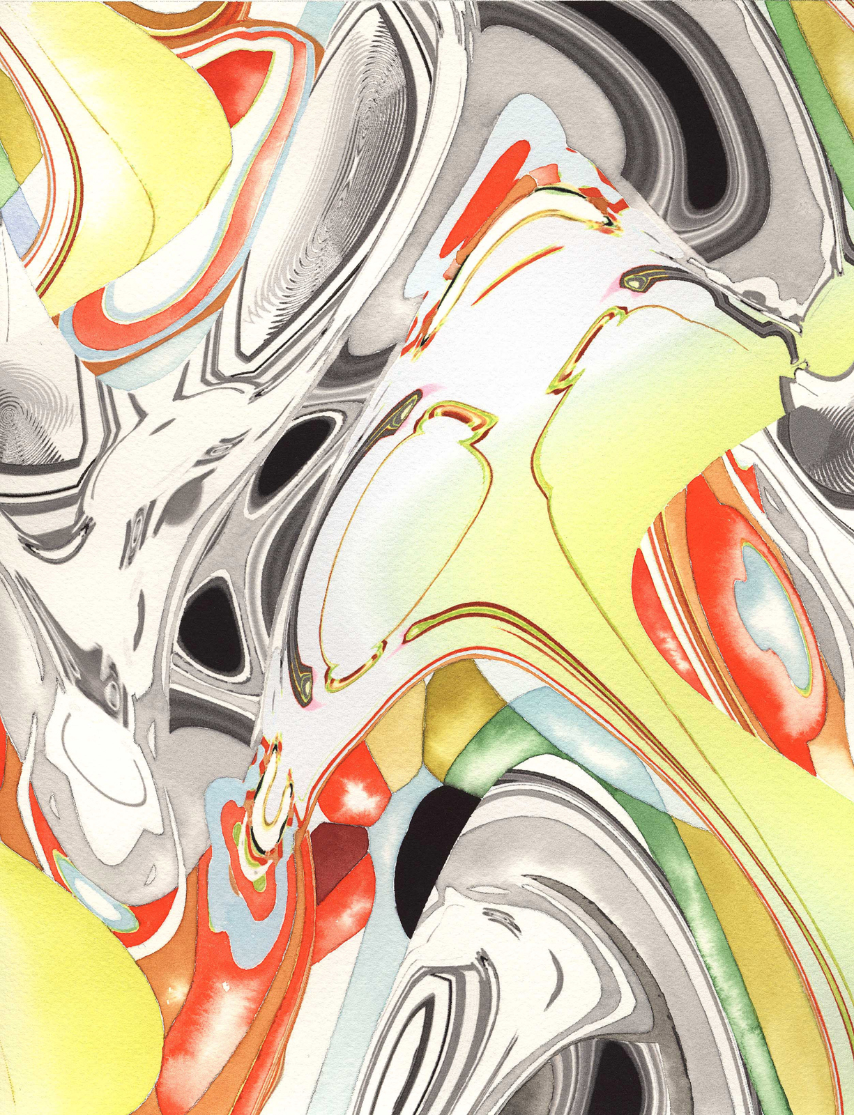 UNTITLED , 2003, Watercolor on paper, 16" x 12"