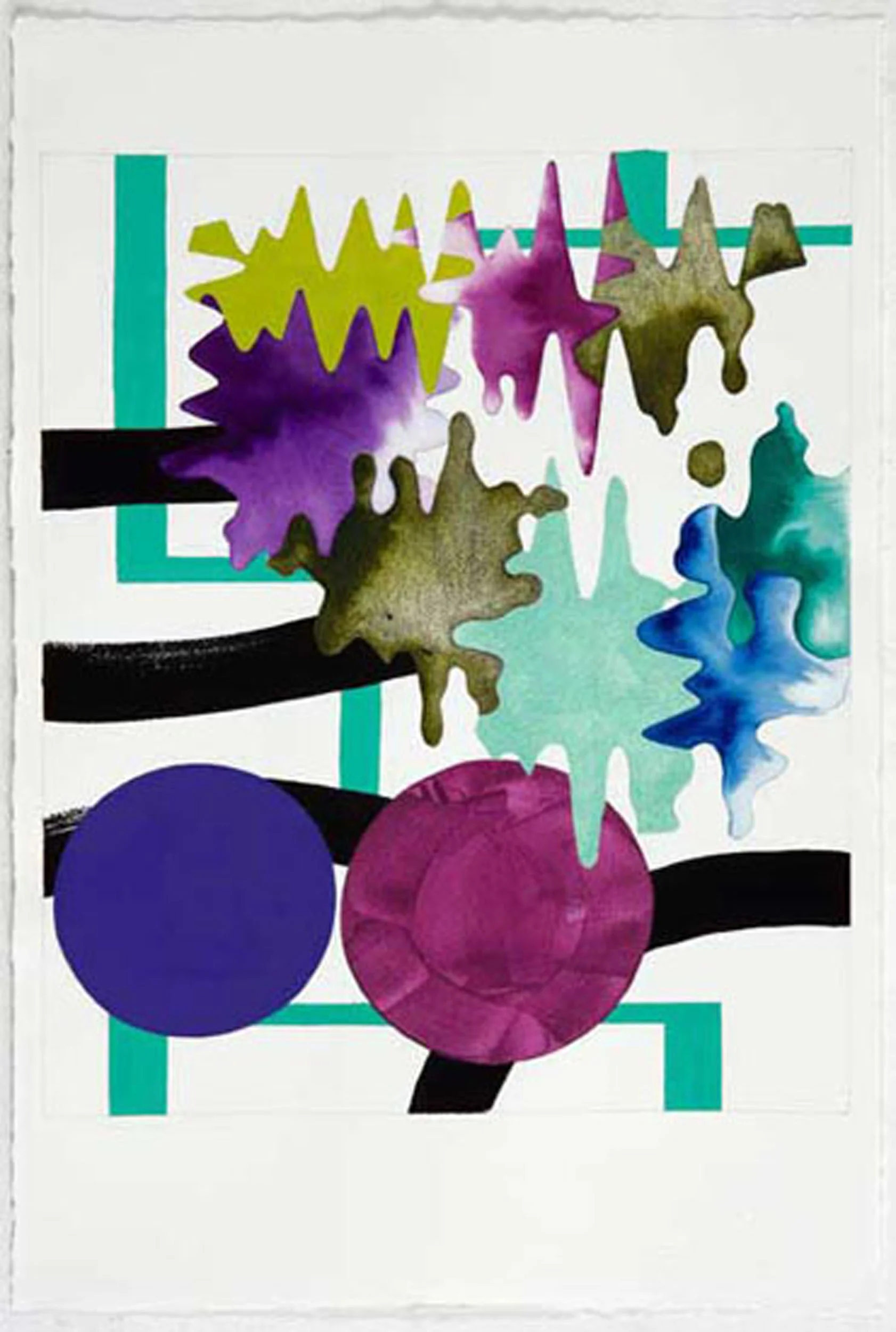 UNTITLED 3 , 2011, Ink and gouache on paper, 22.5" x 15"