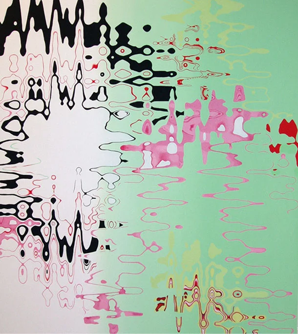 STATIC FLUIDITY , 2006, Oil on linen, 70" x 60"