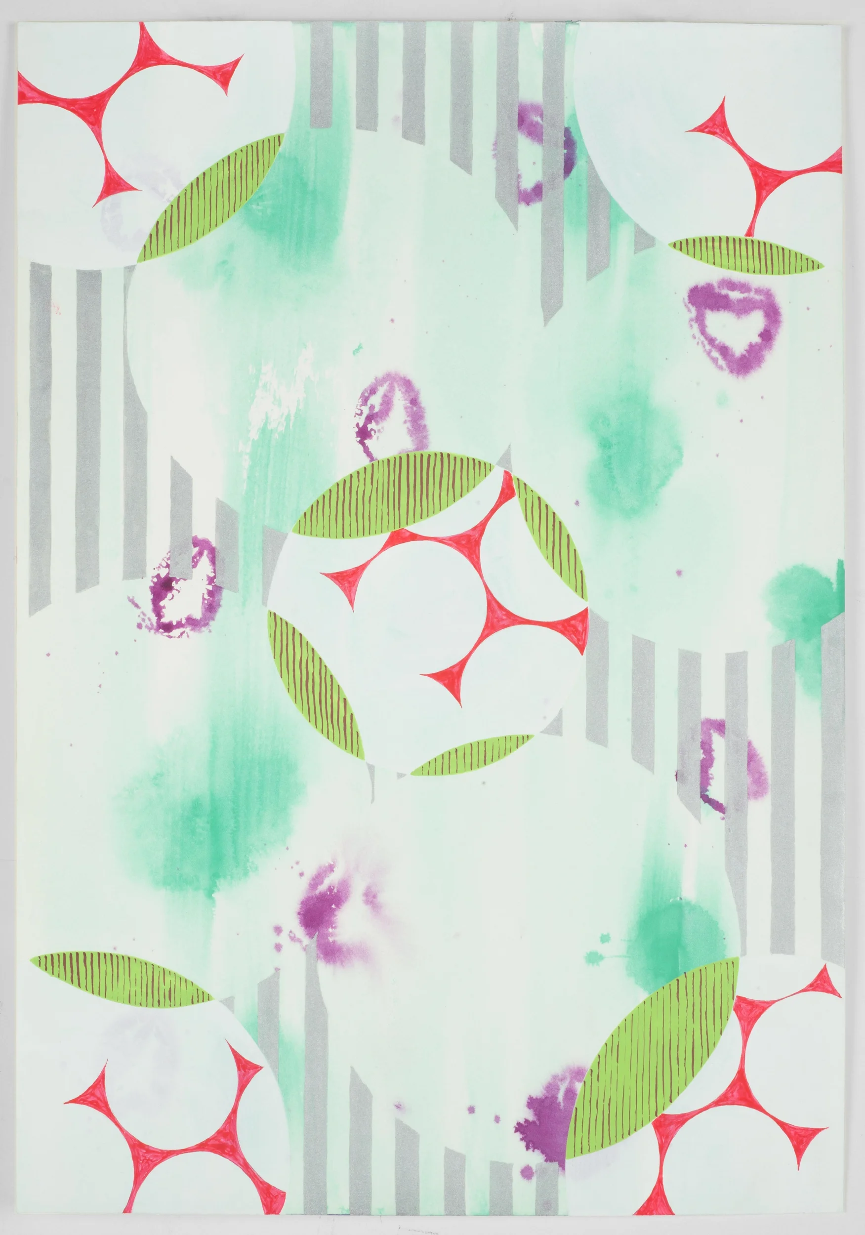 Untitled 7, 2016, Gouache on paper, 20" x 14"