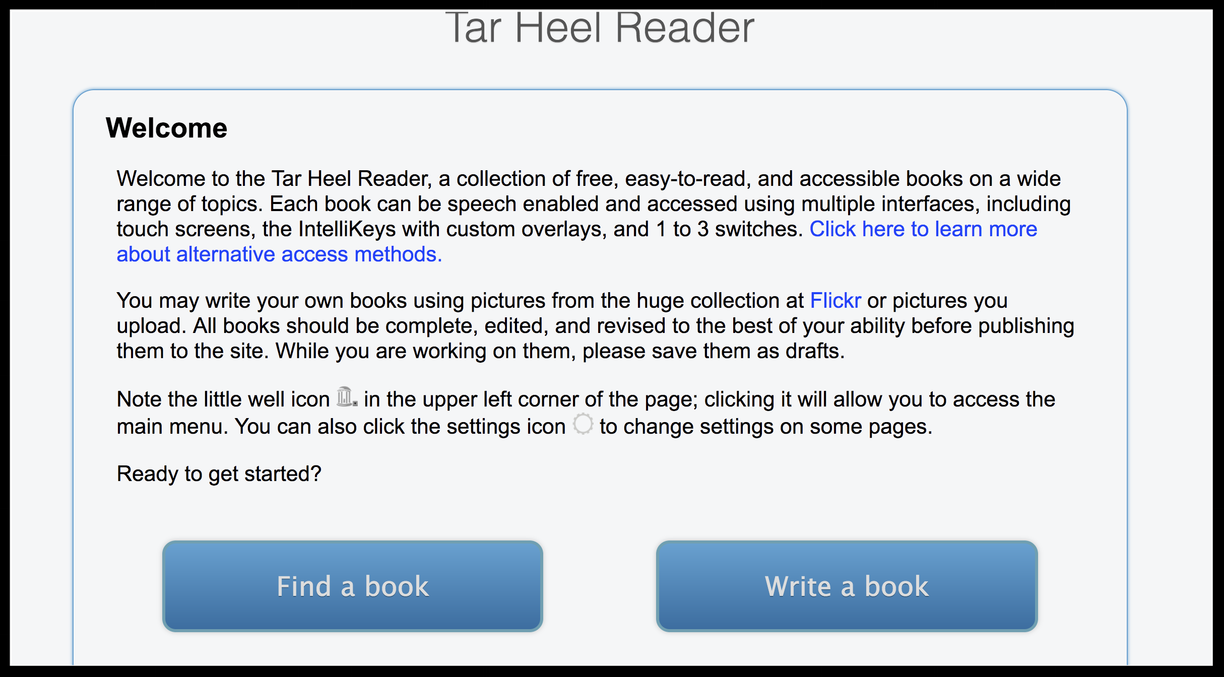 snapshot of tarheel reader 