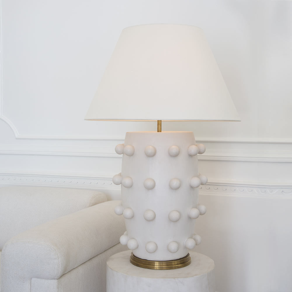 white lamp with balls