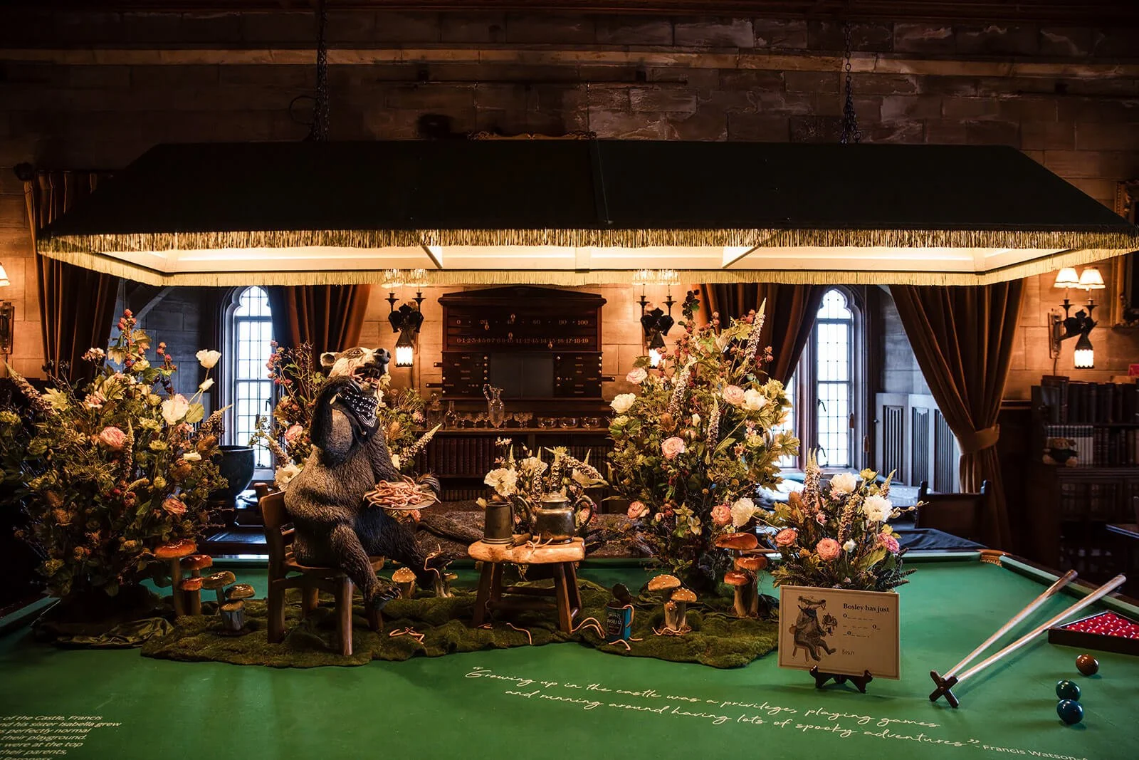 A location shoot of Mandy Brysons exhibition at a northumberland based castle.