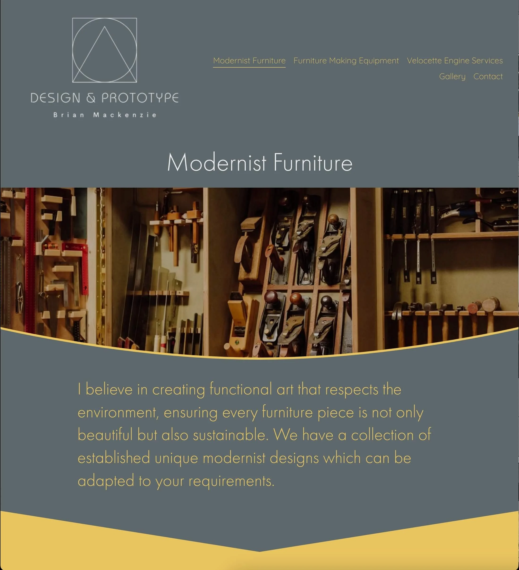 design and prototype website homepage screenshot