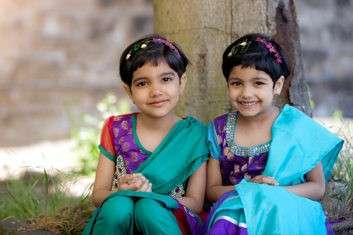 Girls in traditional dress on Berwick quayside