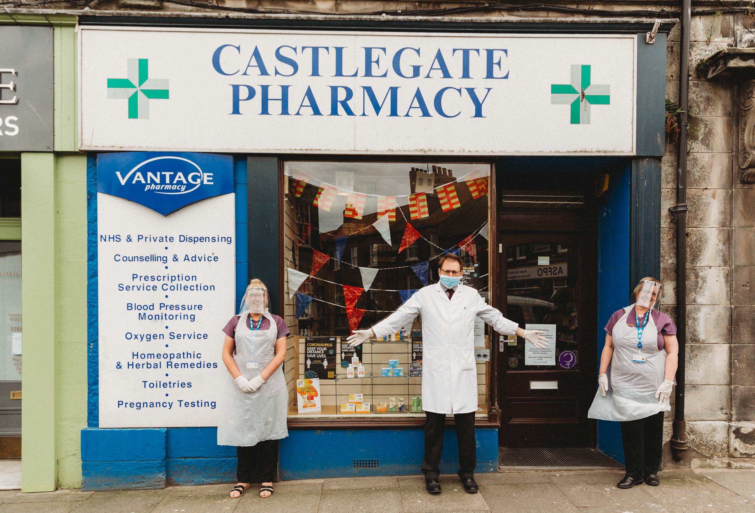  "It's business as usual here but the patients have been so appreciative" - Susan, Stuart and Alison, Castlegate Pharmacy 