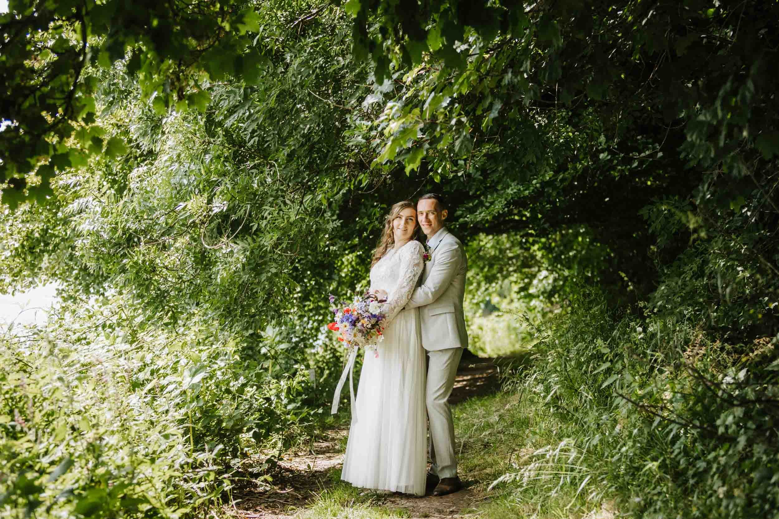 Just married on the bank of the River Tweed. (Copy)