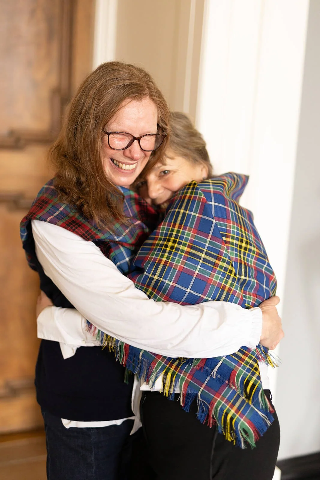 International Tartans on a Branding Shoot inside Marchmont House