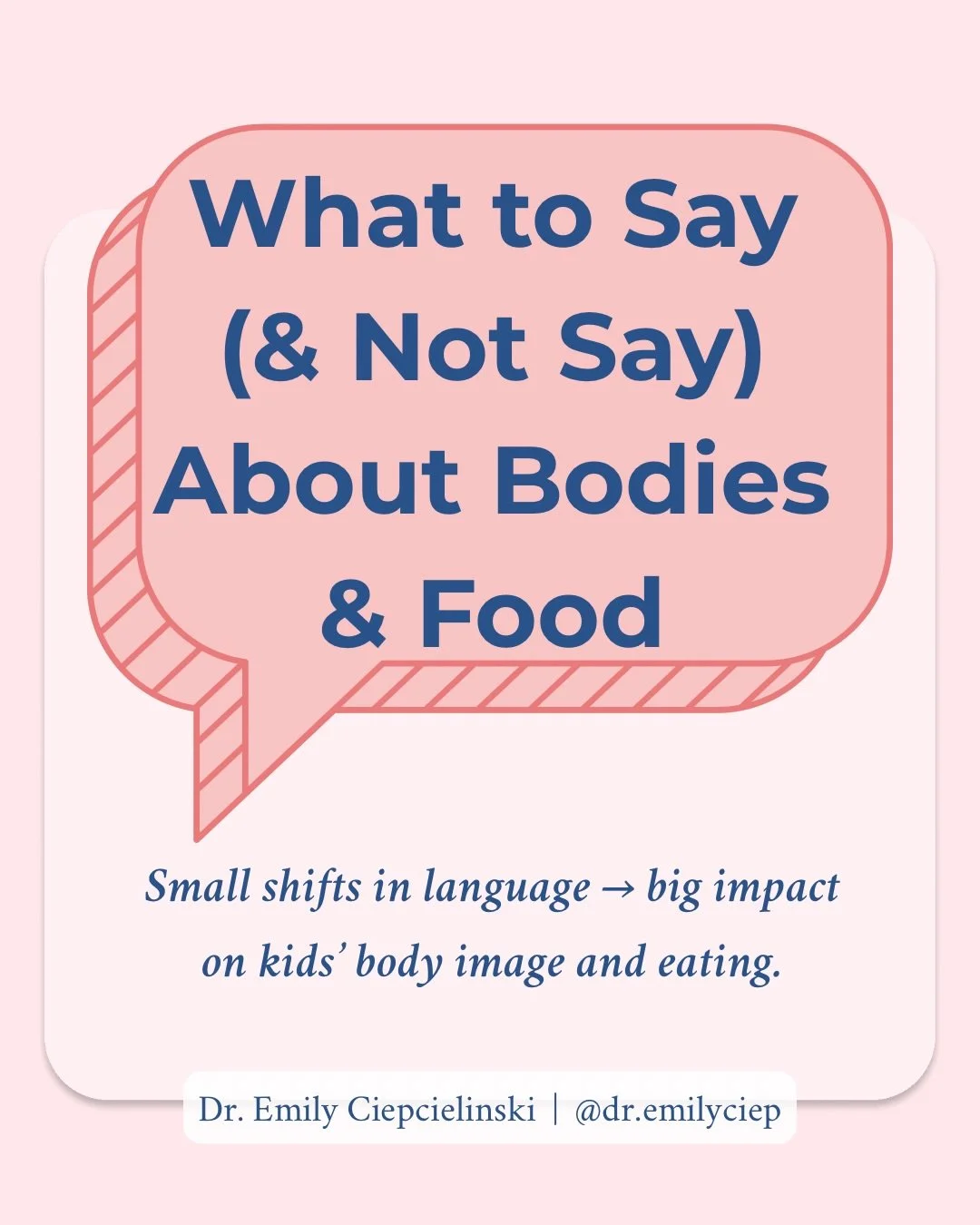 Kids learn how to relate to food and bodies from the language around them.

Not just what we say to them -
but what we say about ourselves and other people.

Diet talk, weight praise, and moralizing food are incredibly normalized in our culture. Most