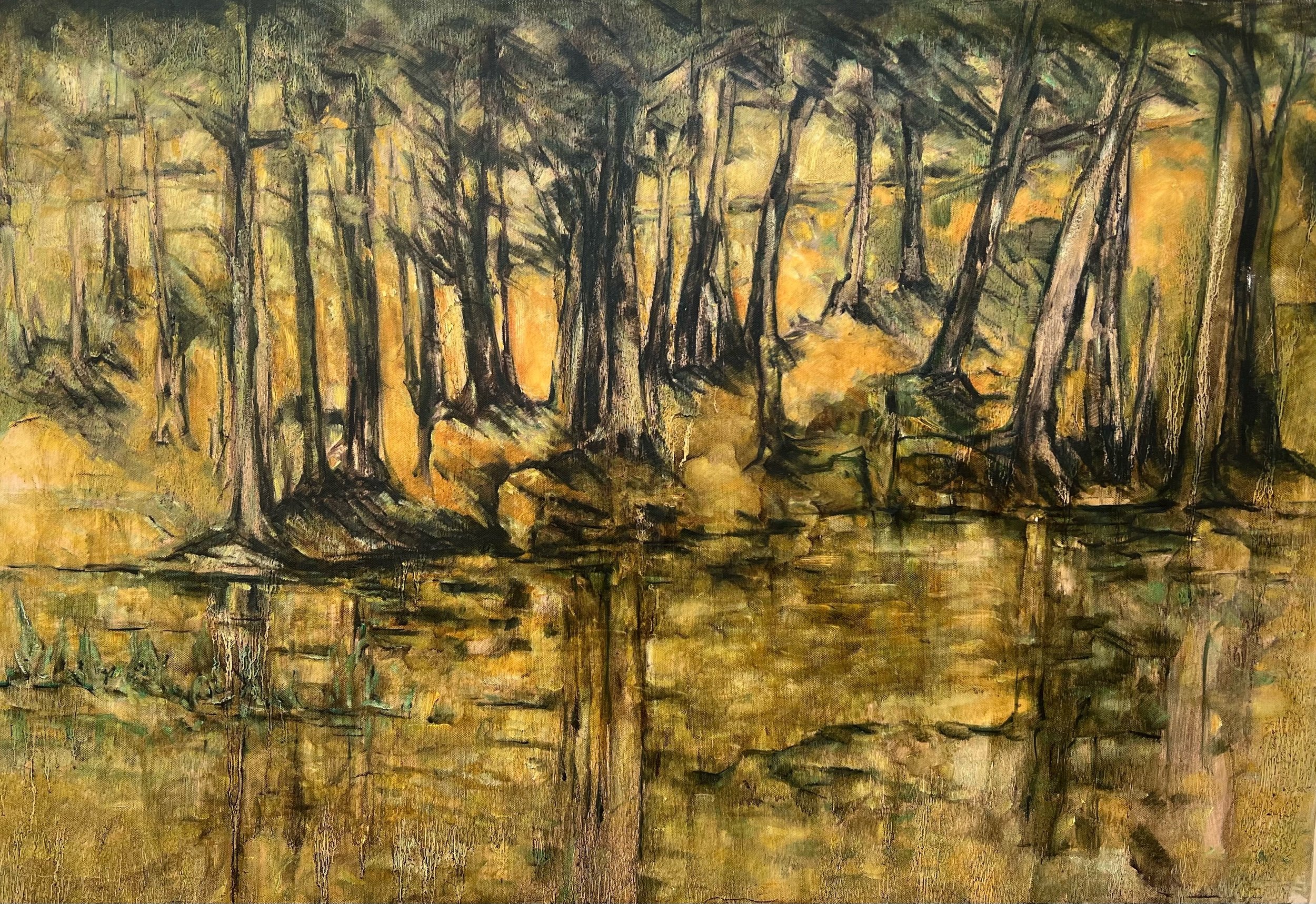 Wood Panel Series 3 (the pond)