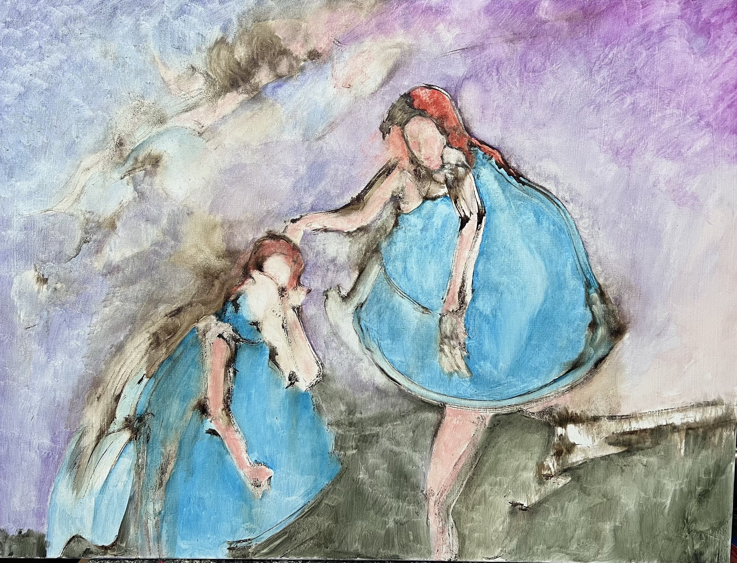 Colored Ballet Dancers 