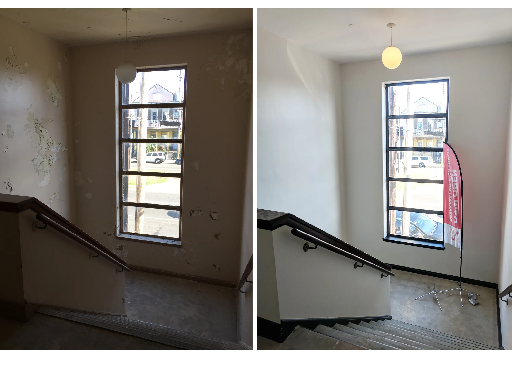 Grand stair case restored.