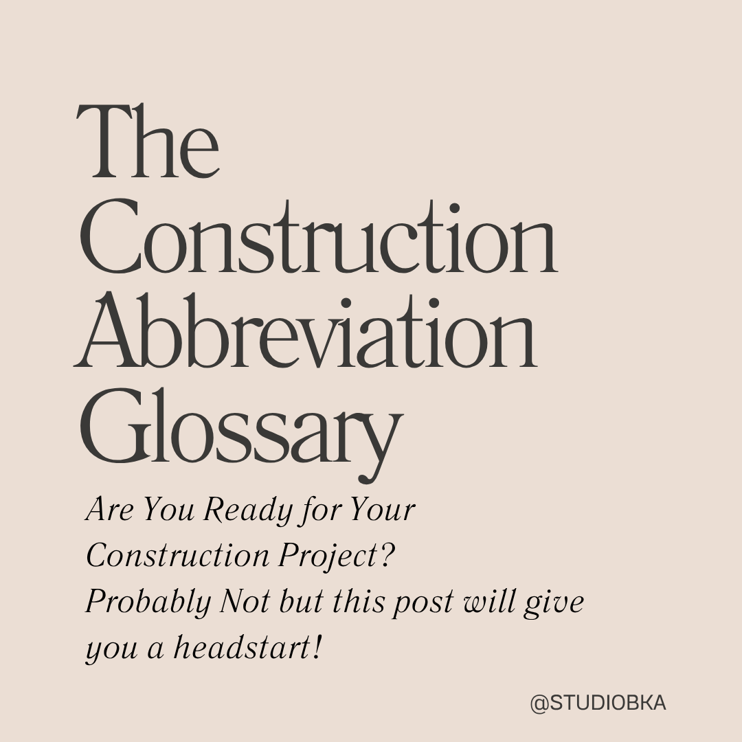 The Construction Abbreviation Glossary