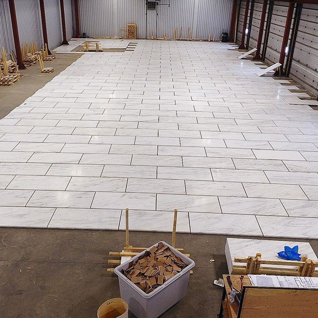 6,000 SF dry lay for one of our consulting jobs downtown where we handle the stone procurement for the owner. Only 11 dry lays left in order to completely preview and blend the entire 65,000 SF job prior to it being installed!