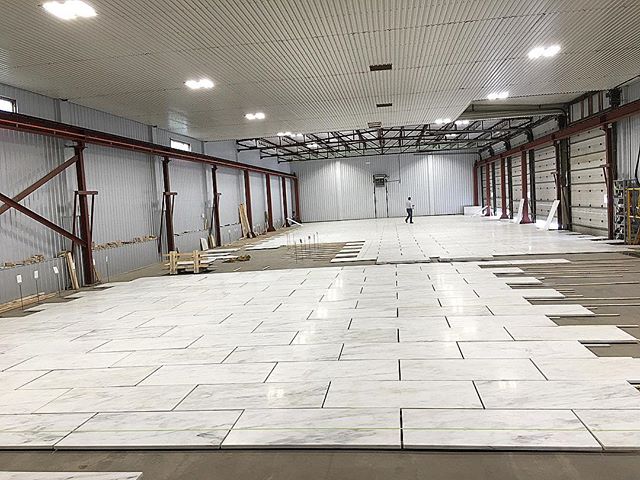 Another successful dry layout in Canada for one of our consulting projects downtown! This one is 6,300 SF, Imperial Danby marble from Vermont 👍🏼