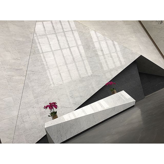 Here are a few photos from @robmccons visit to Shanghai, China, where our sister company CSCE Services is sourcing and managing the stone supply for six building lobbies! Material: Select White Carrara Marble Walls, Jet Mist Granite Floors.