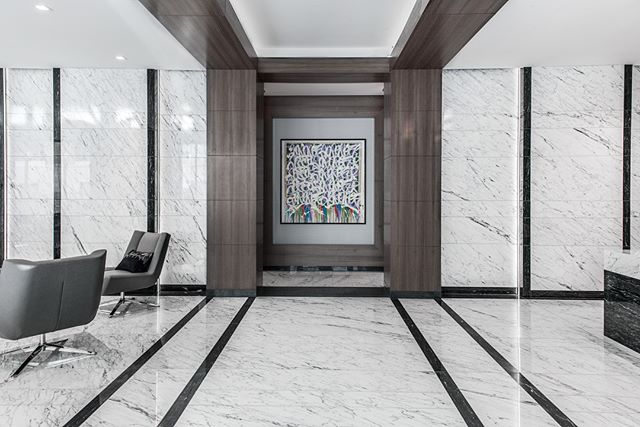 Continental and our sister consulting company, CSCE Services, was brought on at Atlantic Station apartments in Stamford, CT to source, layout, and fabricate the stone throughout the lobby. Our hands on approach to material selection and layout result