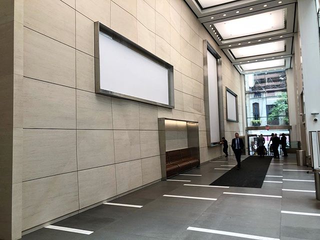 645 5th Avenue, NYC Lobby Renovation featuring Moca Creme 6&rdquo; thick wall panels and Basaltite and Caldia floor pavers. This is a public lobby so feel free to swing through there to check out our work!