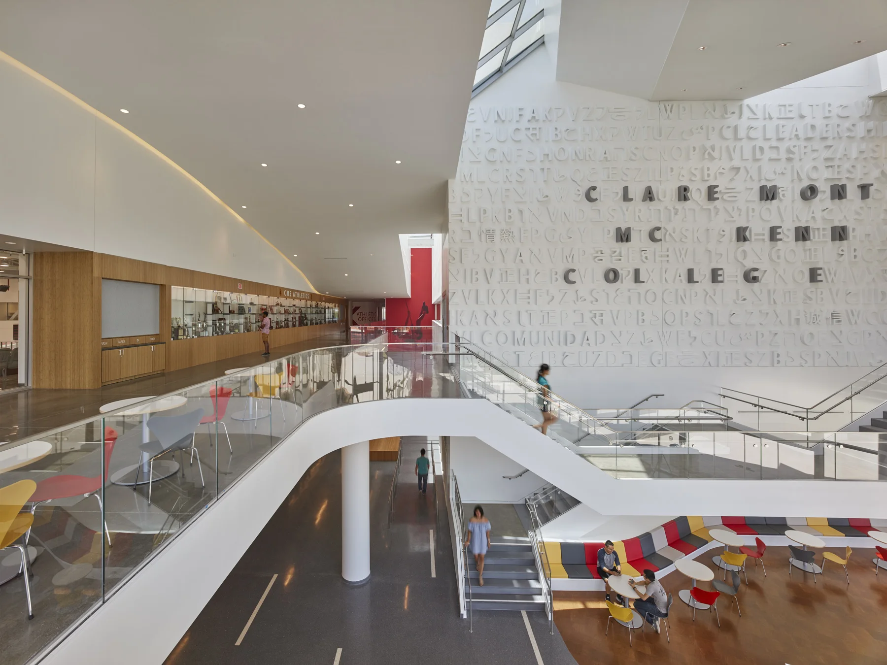 'Character wall' and main circulation hallways