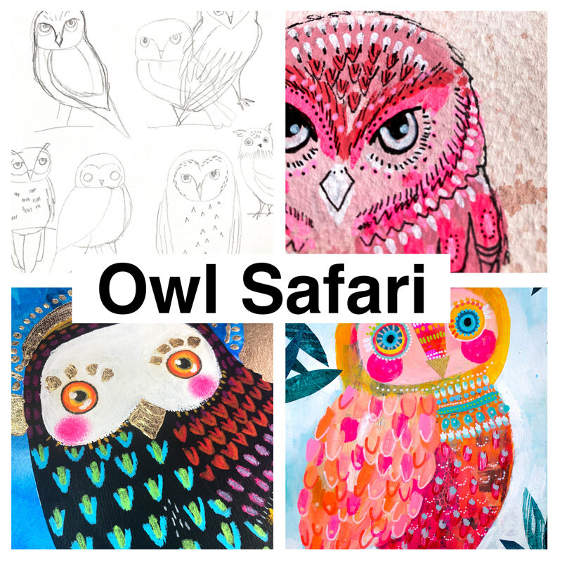 Flow Drawing: How to Draw an Owl - Arty Crafty Kids